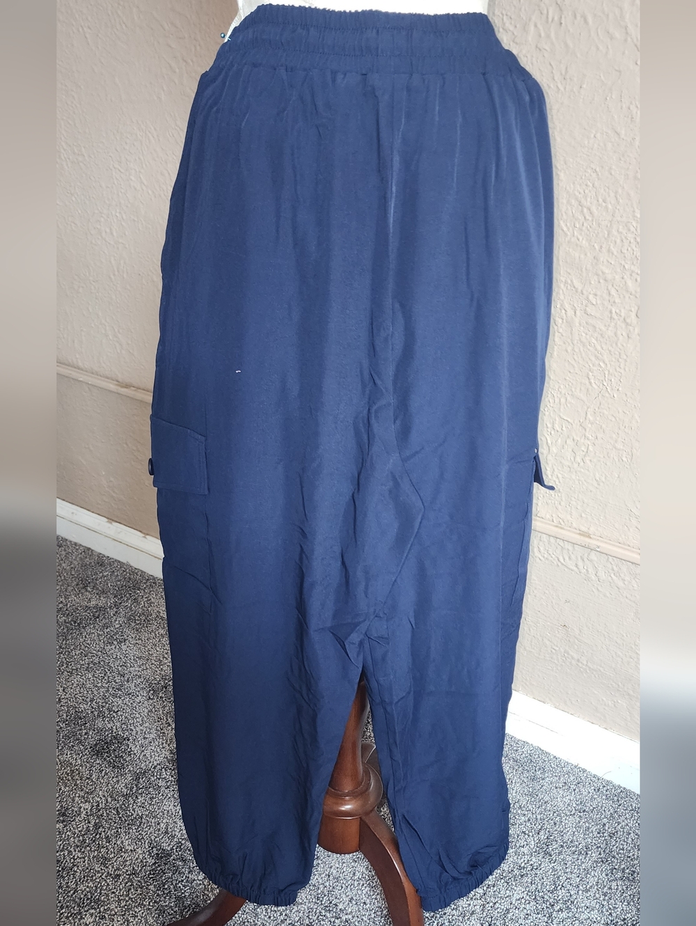 Grace Karin Navy Blue Cargo Jogger NWT Small